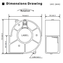 DC 12V ventilateur pour la Machine à laver